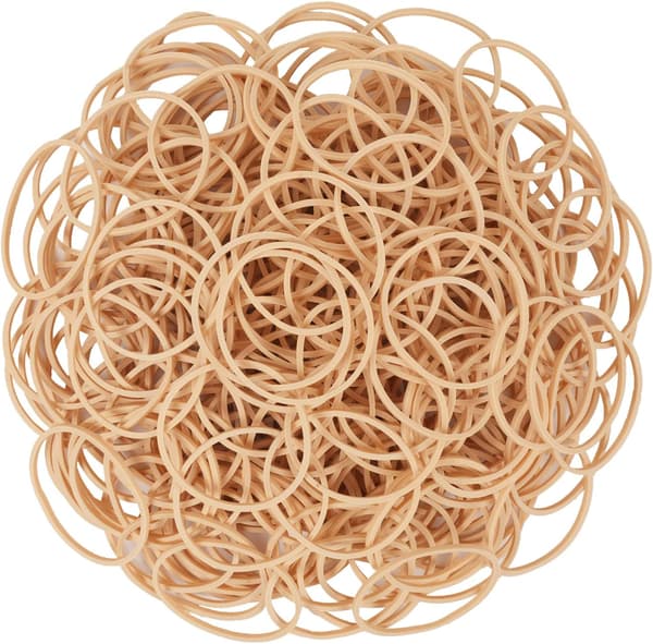 Gummiband 60mm Nettovikt 190 gram Elastiskt gummiband Beige gummiband Kontorsmaterial