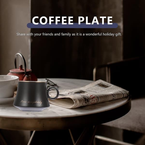 Kaffe Te Underkopper 1 Sæt Kaffekop Med Underkop Og Ske Keramisk Tekop Underkop Og Ske Sæt
