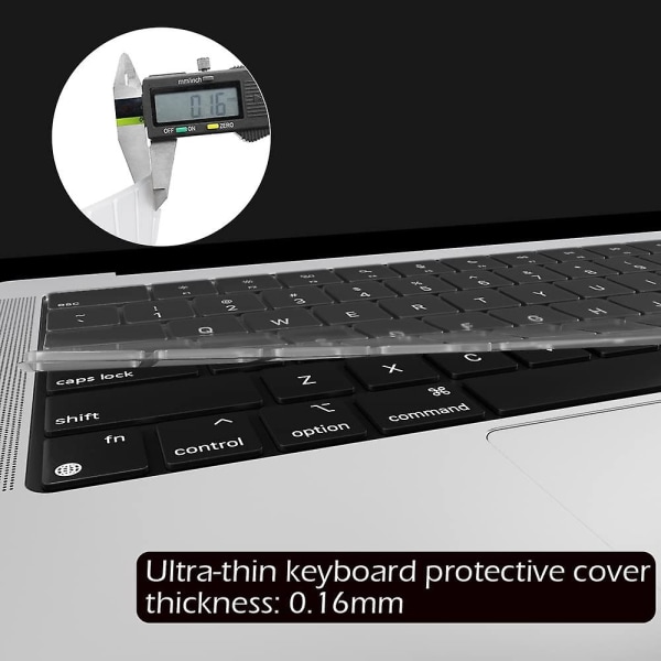 Ultra tunn Tpu-tangentbordsöverdrag för Macbook Pro 14 & 16 M1 Pro & M1 Max-chip