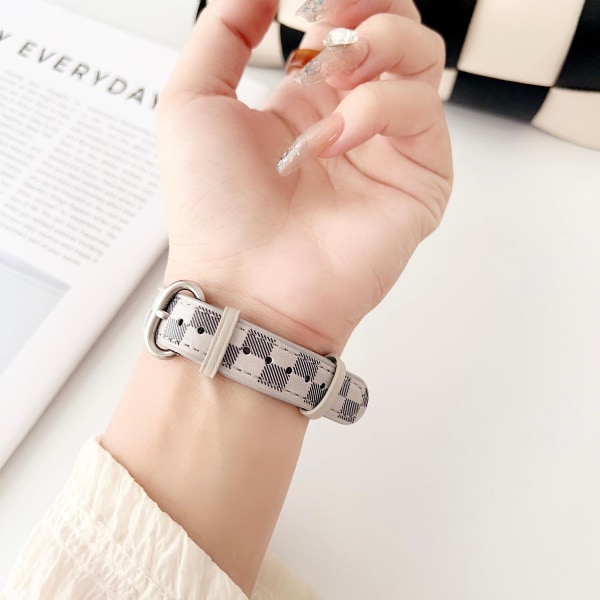 Ersättande watch för Xiaomi Smart Band 8 Klockarmband med mönster för galler i watch Pink