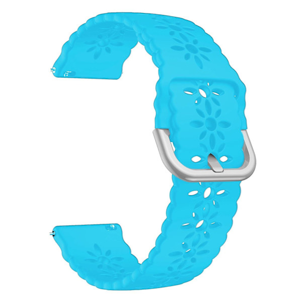 Silikoninen ontto luumu-kukka ranneke Samsung Galaxy Watch 5 40mm/44mm/Watch 5 Pro 45mm -kelloon Luminous Blue