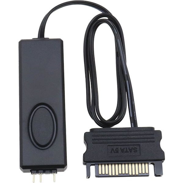 Controller ARGB Strømforsyningscontroller til 3-Pin 5V ARGB Splitterkabel Plastik LED-belysning SATA Pin RGB Controller