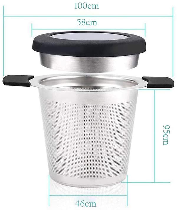 Tefilter Rustfritt Stål Teinfuser Tesil Med Fine Hull Silikon