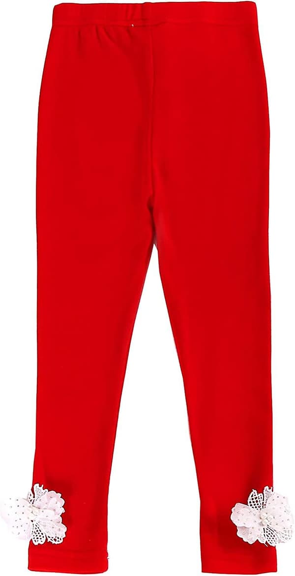 Flickor Applikation Elastisk Midja Bomullsjersey Leggings Byxor För Yetsye Barn