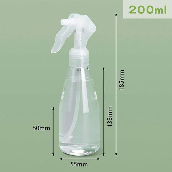 Sprayflasker 200ml, Acsergery Sæt med 2 tomme plastik vandforstøverflasker til