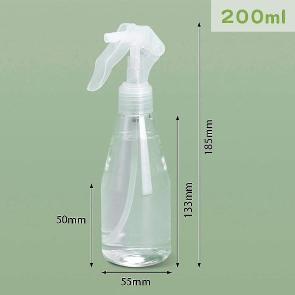 Sprayflaskor 200 ml, Acsergery Set med 2 tomma plastsprayflaskor för