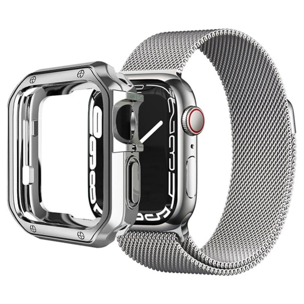 TPU Kellon Kuori Pudotussuojaava Kellon Suojus Apple Watch Series 4/5/6/SE/SE (2022) 40mm:lle Silver