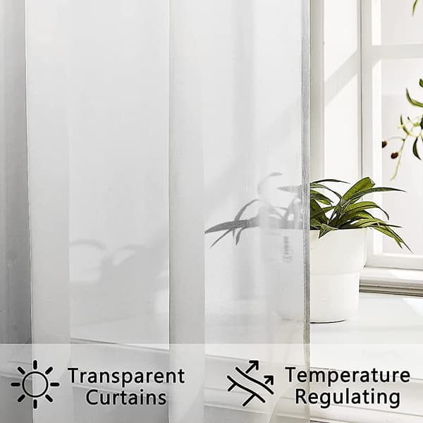 2 st ljusa gardiner grå gradient dekoration sovrum vardagsrum modern halvgenomskinlig