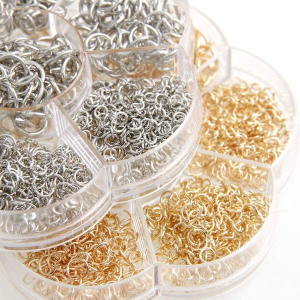 Åpne Koblingsringer Bulk Smykkefunnsett Og Nøkkelringkjedetilbehør For DIY Øredobber Halskjede Armbånd Anheng Halskjede Smykker Restaurering