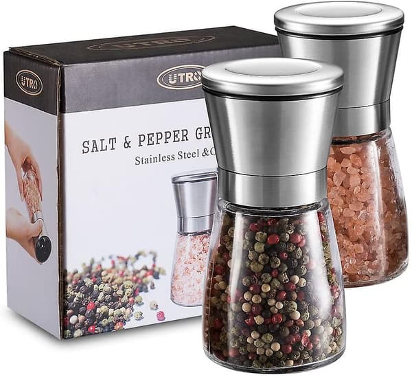 Salt- og pepperkvernsett Premium rustfritt stål salt- og pepperkvern