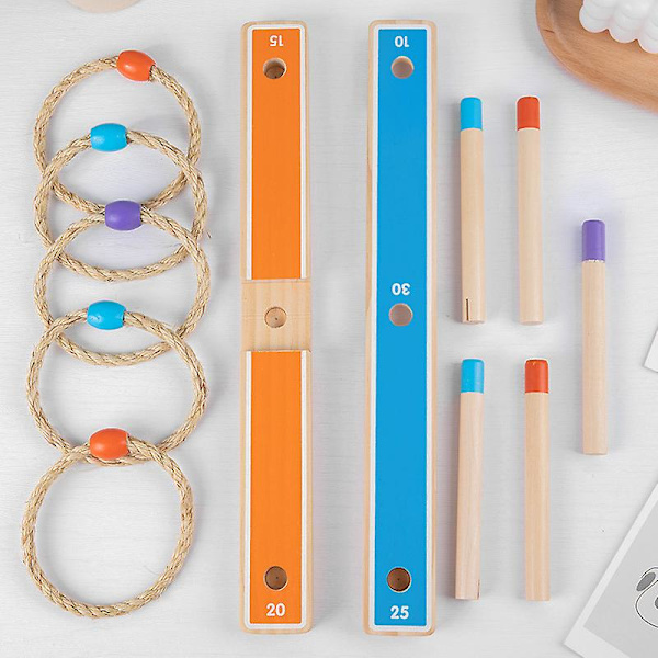 Ring Toss Spil til Børn - Udendørs Havespil til Voksne & Familie - Havelegetøj, Udendørs Spil, Havespil, Udendørs Legetøj til Børn i Alderen 4-8