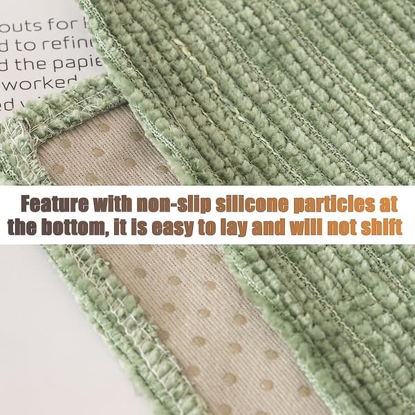2023 Nytt Sofföverdrag Chenille Sofföverdrag För 3-Sits Soffa Överkast, Halkskyddad L-formad Sofföverdrag, Möbelskydd Sofföverdrag För Sitskudde Soffa Green pillowcase 45x45