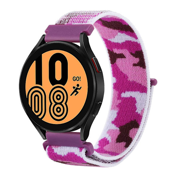 22mm Camouflage Nylon Säädettävä Kellonranneke Samsung Galaxy Watch 3 45mm/Huawei Watch GT3 Pro 46mm Purple
