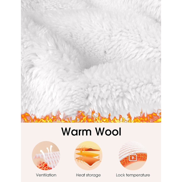 Fleece Sherpa-foret Pullover Vinter Varm Blød Sweatshirt til Loungewear til Kvinder