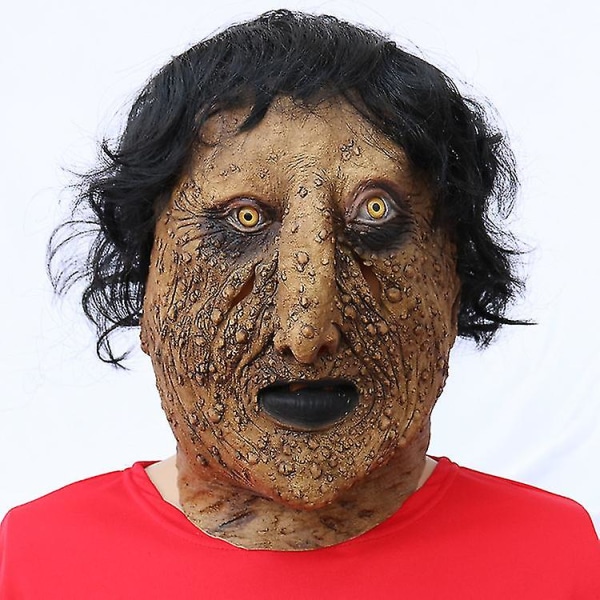 Halloween Ugly Old Lady Mask Halloween Maskerad Festrekvisita Rolig skräckmask