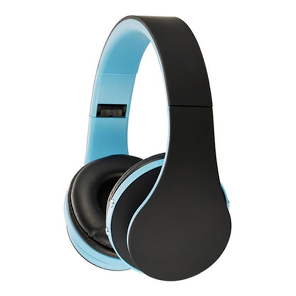Langattomat Bluetooth-kuulokkeet, sankakuulokkeet mikrofonilla, kokoontaitettavat ja kevyet, MP3-tila ja FM-radio matkapuhelimille, kannettaville tietokoneille ja televisioille blue
