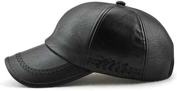 Herr Basebollkeps Vintage Justerbar Läderhattar Med Snapback