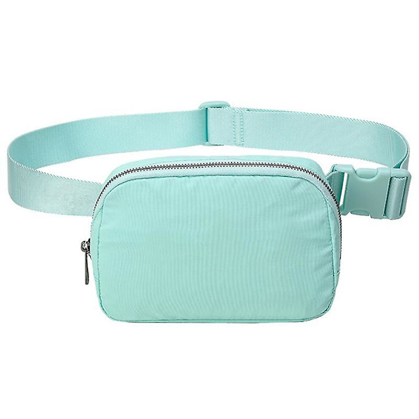 Snygg midjeväska i nylon för män och kvinnor, vattentät, sportig, casual crossbody-väska Mint Green