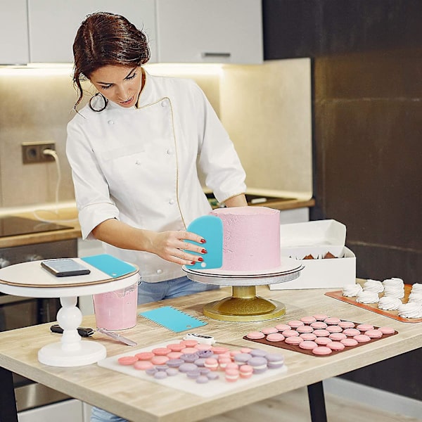 Kakedekoreringsverktøy og kakeglasurverktøy, kakedekorasjonsutstyr for baking med tipper og gjenbrukbare sprøyteposer, silikonringer, standard konvertere, kak