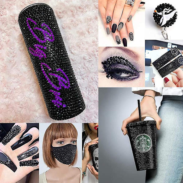 Platt bakre nagelkristaller, glas kristall strass för hantverk naglar dansdräkter colorful