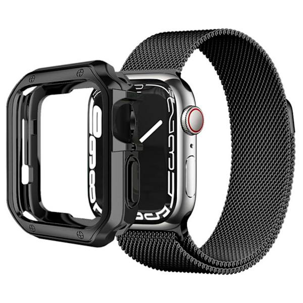Skyddande fodral för Apple Watch Series 1/2/3 38mm, exakt utskärning, droppskydd i TPU Black