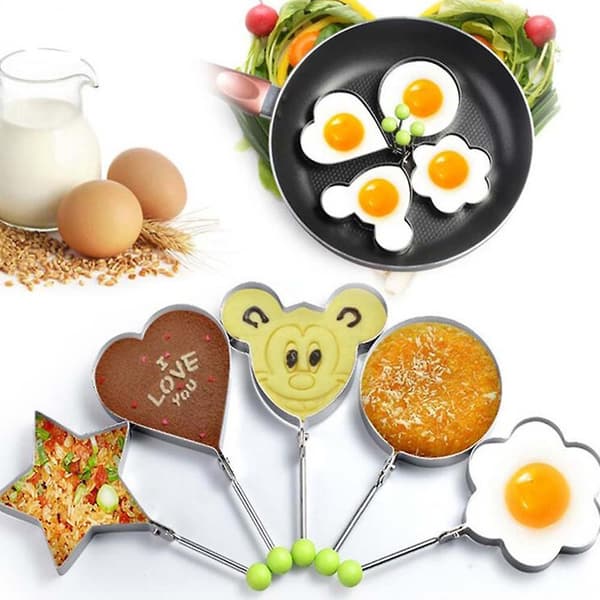 Grillpanneform i rustfritt stål for stekte egg, pannekakeform, kjøkkenredskaper
