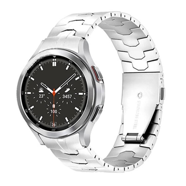 Handledsrem i rostfritt stål för Samsung Galaxy Watch 4/5/6 40/44 mm/Watch6 Classic 43/47 mm/5 Pro 45 mm Silver