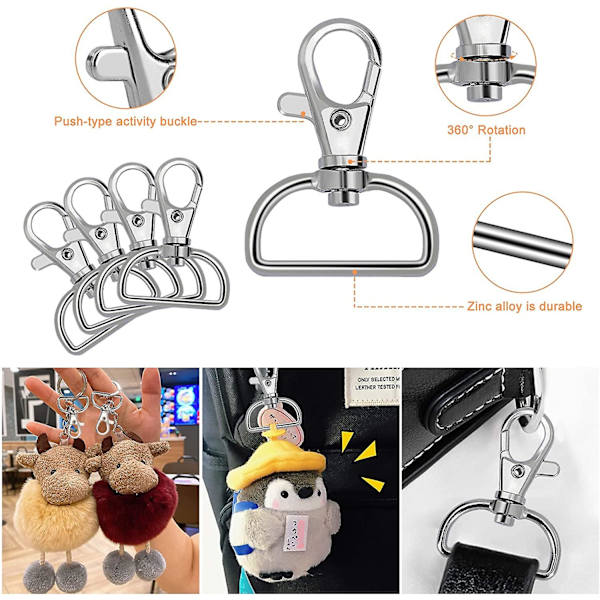 Metallspänne Swivel Hooks D-ringar & Spänne Spänne Syklämma För Vävning