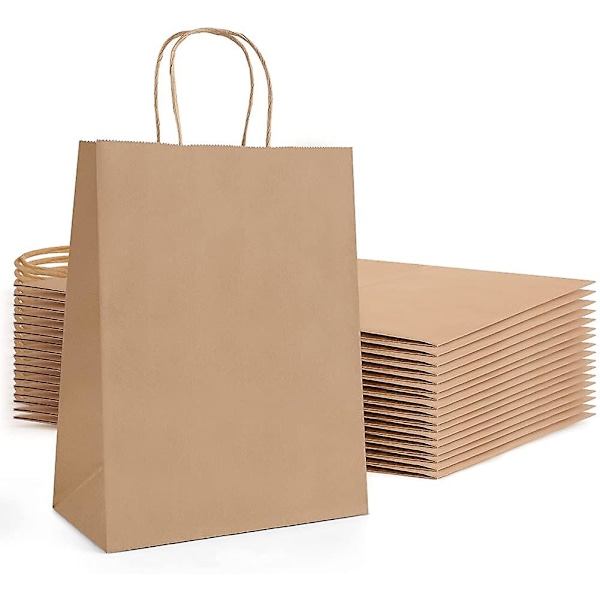 18 Gavepose, Kraftpose, Papirpose, 23 * 12 * 30cm Kraftpose, Gavepose, Kraft