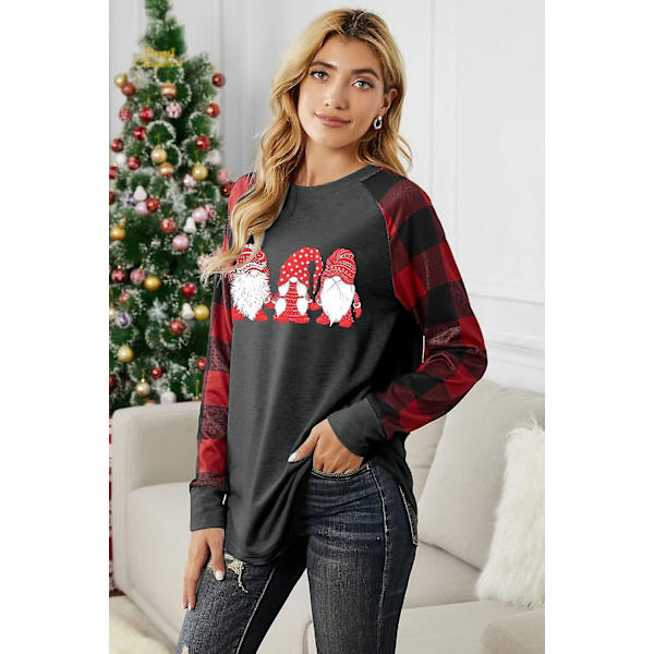 Julete Rutete Skjorte Dame Morsom Grafisk T-skjorte Nisser Tee Baseball Topper XXL