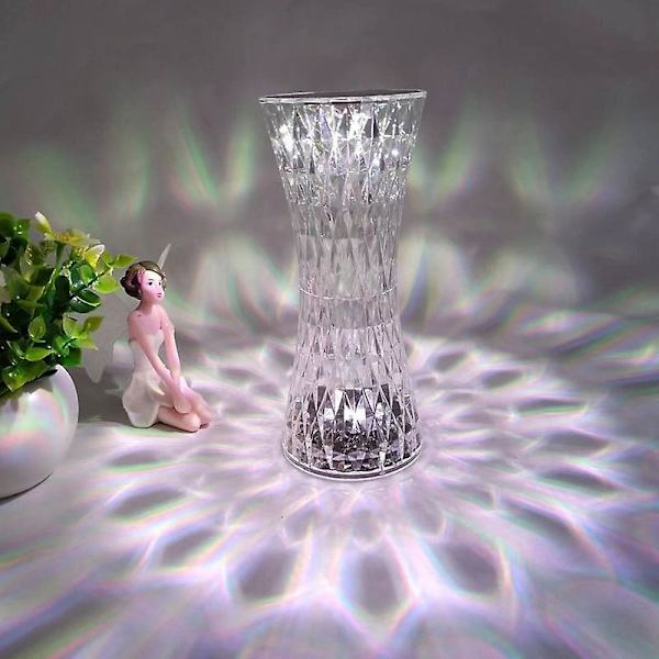 16 RGB-färger dimbar sängbordslampa, touch-lampor, med glasskärm för sovrum, vardagsrum, kontor, sängbordslampa,