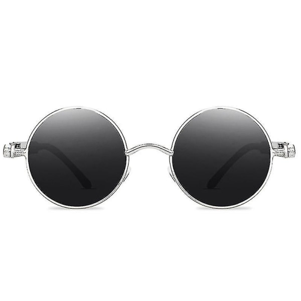 Retro Klassiset Steampunk-aurinkolasit Vintage Miehet Naiset Pyöreät Cyberpunk-lasit F