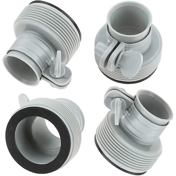 1.25\" til 1.5\" Type B Slangeadaptere til Intex Pool, Slangekonverteringsadaptersæt B til Opgradering af Filterpumper og Saltvandssystem (4 stk.)