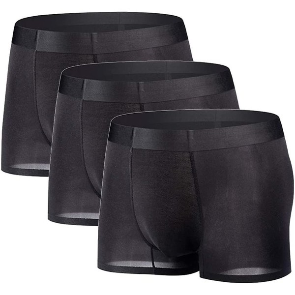 3-pack herrboxershorts Multipack Ice Silk Mesh Underkläder Sexiga Quick Dry Boxers För Acsergery Men Present