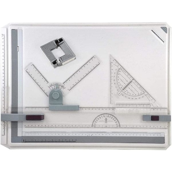 A3 Tegnebrett 51X37cm Justerbart Vinkelsystem Kunsthåndverk Bord med Parallelle Bevegelsestilbehør for Studenter Ingeniører Kunstnere og Arkitekter