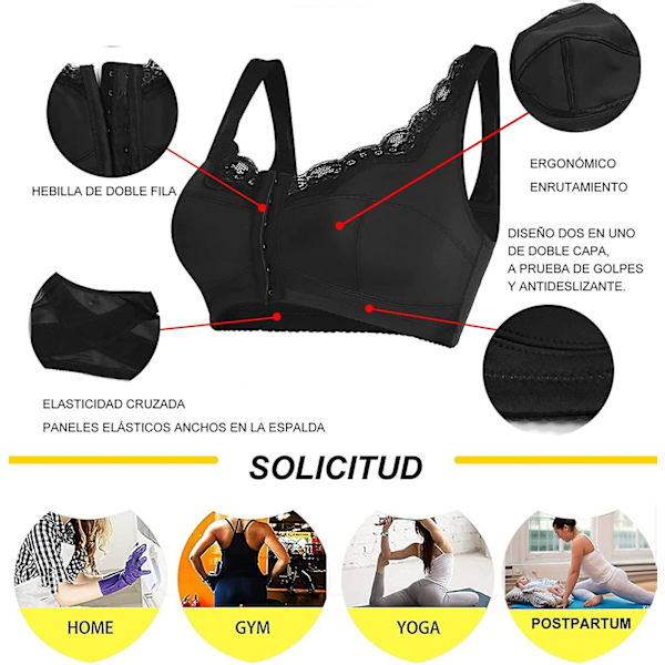 Sömlös sport-bh utan bygel yogabh för kvinnor sov-bh för flickor bralette fritidskläder plus size träning