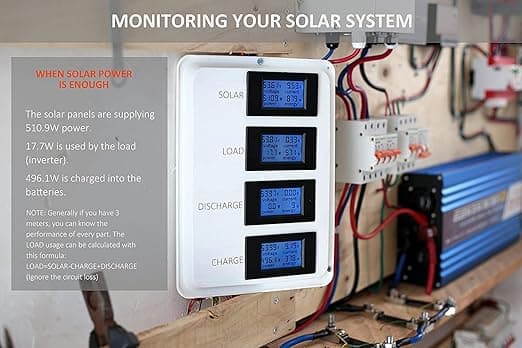 DC 6.5-100V 0-100A LCD Display Digital Strøm Spænding Effekt Energi Måler Multimeter Amperemeter Voltmeter med 100A Strøm Shunt