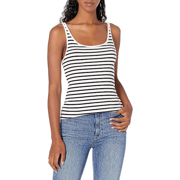 Slim-fit tanktopp med tynne stropper for kvinner, 2-pakning Style 8 M