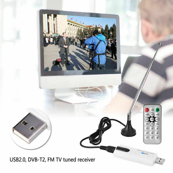 USB 2.0 Tuner DVB-T2 / DVB-T DVB-C DAB SDR FM USB-stick Digital HDTV F Laptop PC
