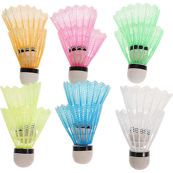Svettdräkt Badmintonset för Bakgårdar, Pack med 12 Nylon Shuttlecocks Hög Badminton för Badmintonträning Barnset