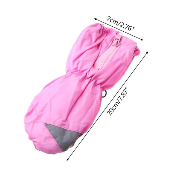 Varm vindtät barns skidhandskar barn pojkar flickor halkfri vinter snö snowboard utomhus ridning långärmad vante Pink