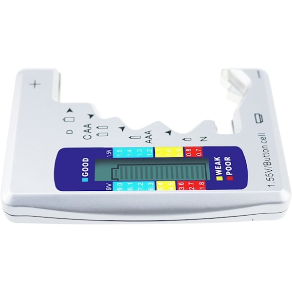 Digital Universell Batteritestare Batterikontroll för Alla Batterier C AA AAA D N 9V 6F22 1.5V Knappcell Små Mini Batterier
