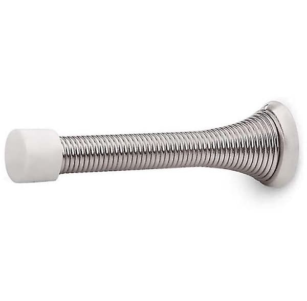 6-pack fjäderdörrstopp satin nickel kraftig, 3-1/4 flexibel dörr