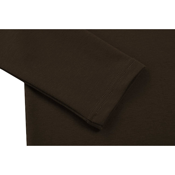 Herr Slim Fit Turtleneck Jumpers Basic Roll Neck Stickad Solid Color Pullover Dark brown