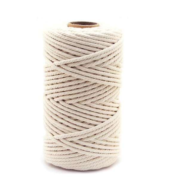 Beige Köysi 3 Mm X 200 M, Puuvillaköysi, Seinäkoristeeksi Riippuvia Kasveja Varten