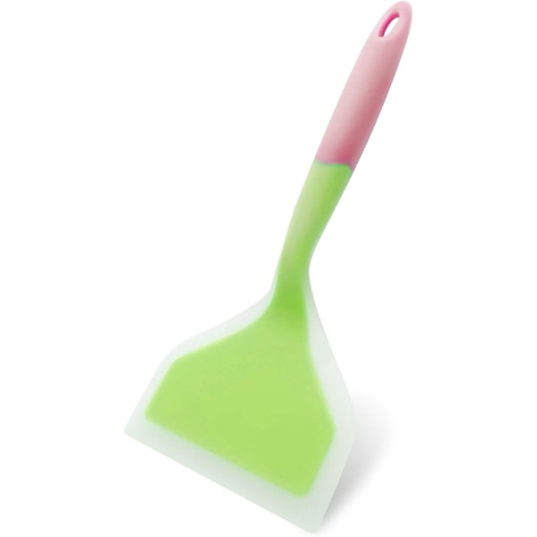 Silikone Spatel Pandekager Skovl Omelet Spatel Vender Til Æg Fisk Pandekage Pizza Og Bøf Bred Blød Pizza Skovl Non-stick Varmebestandig Køkken Green * Pink Large
