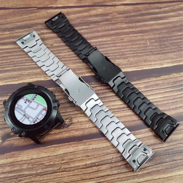 Metal urrem med 22 mm spænde til Garmin Descent G1/Fenix 7/6 Pro - Udskiftningsurrem