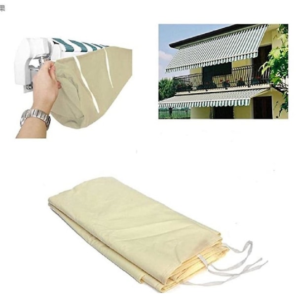 Sztxj 5m Markise Oppbevaringspose 420d Markise Taktrekk Solskjerming Ly For Hage Terrasse Balkong Uv Beskyttelse Sand