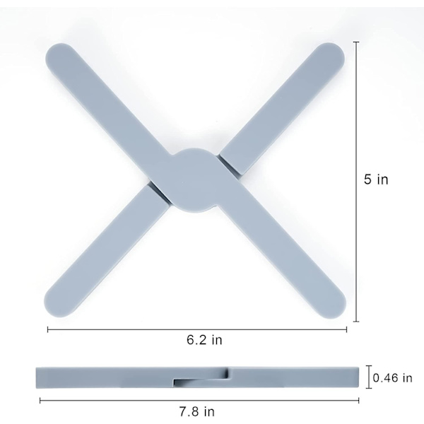 Halkskyddad tjock hopfällbar silikonstativ, värmebeständig hopfällbar dyna, miljövänlig expanderande silikon grytunderlägg, värmeplatta med hopfällbar korsdesign sparar en Lo