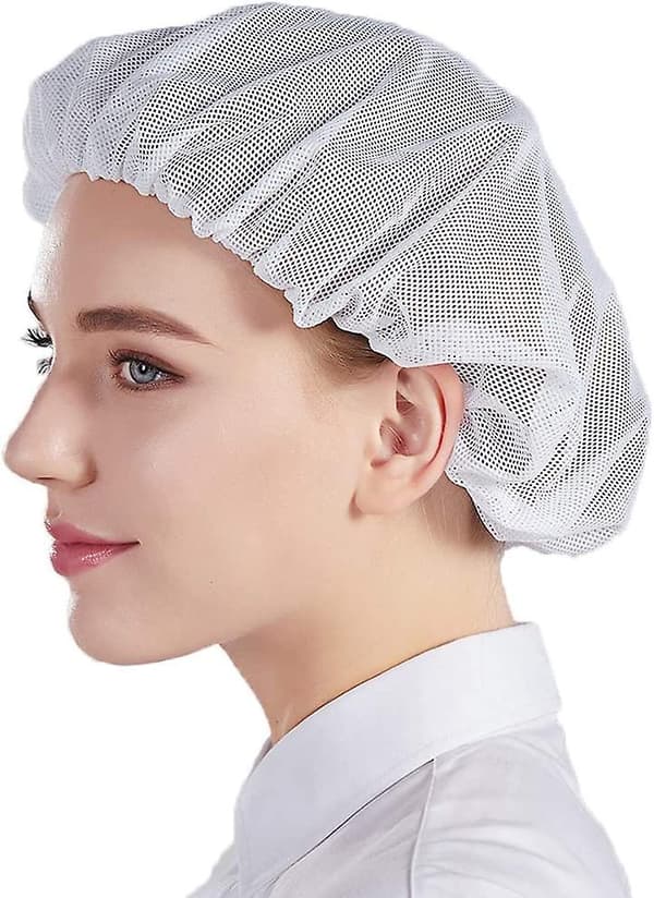 Acsergery 5x Unisex Mössor Mesh Industriell Workshop Skyddande Arbets Elastisk Kök Present